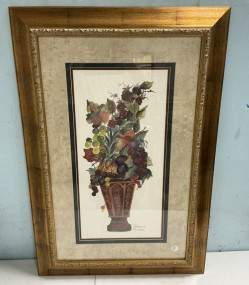 B. Sumrall Signed Planter Print Framed34"h., 22"w