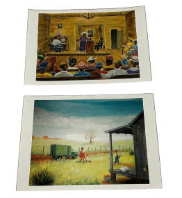 2 Small M.B. Mayfield Prints