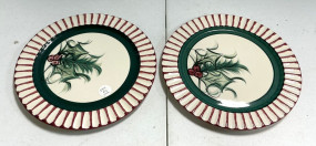 Two Gail Pittman Ceramic Plates 11"dia