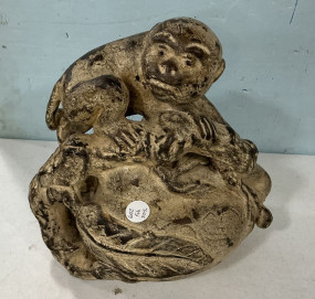 Ceramic Sculpture of Monkey 13"