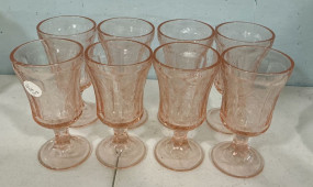 8 Depression Glass Ice Teas