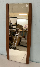 31"h., 13"w Mid Century Modern Danish Teak Mirror