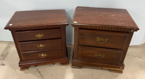 Two Late 20th Century Night Stands 23"h., 24"w