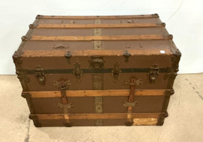 Antique steamer trunk 24"h., 34"w