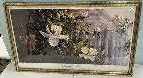 Framed R.C. Davis Summer Showers Poster 22"h, 37"w