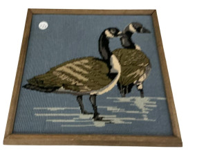 Cross stitch Geeze Artwork 15"h., 15"w