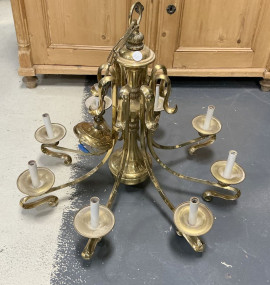 Sheraton style brass chandelier