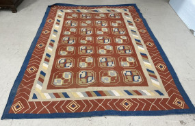 6'6  x 8'10 Soumak kilim Hand Knotted Area Rug