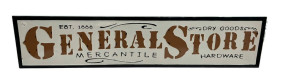 10"h., 43"w General Store Metal Sign