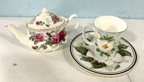 Gracie Bone and English Rose Pitcher