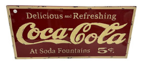 18"h., 36"w, Coca Cola Metal Sign