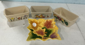Garden Ridge and Ceramic Dish