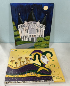 Signed JT Painting on Canvas 16" x 20"