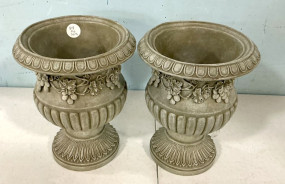 Pair of Resin Planters 9"