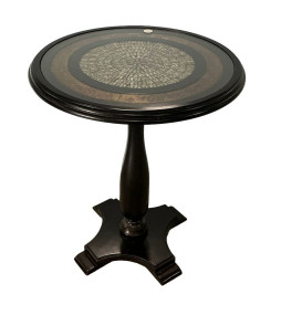 Modern Round Accent Pedestal Table 23"h., 20"dia
