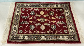 1'6 x 2' Red Machine Small Rug