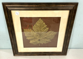 Shadow Framed Resin Leaf Artwork 20"h., 18"w