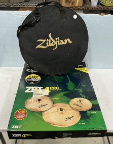 Group of Zildjjian ZBT 4 Pro Symbols and More