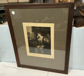 27"h. x 21"w Signed Frank Salisbury Carbon Reproduction