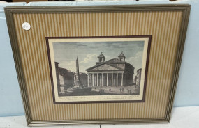 19"h., 23"w Pantheon in Rome Print