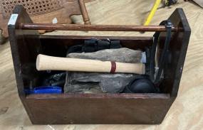 Carpenters Tool Box with Tools