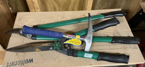 Two Hedge Trimmers and Hammer