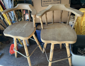 Pair of Wood Barstools