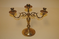 BRASS THREE LIGHT CANDLEABRUM
