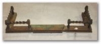 Sale Image for Antique Oak Fire Fender W/ Barley Twist Trim