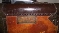 Sale Image for Brown, Trunk.HARTMANN Circa1930's Antique Leather Bound Hartmann Steam Sea Trunk