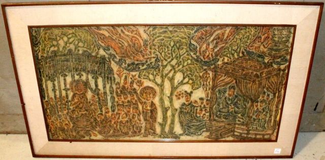 Print of Chinese Men Gathering