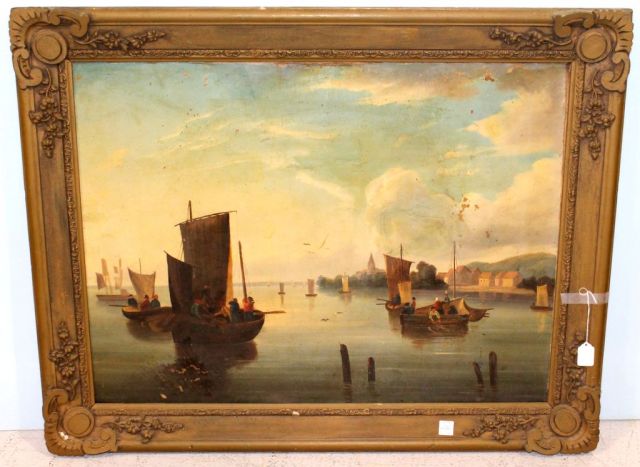 Victorian Oil Painting of Settlers