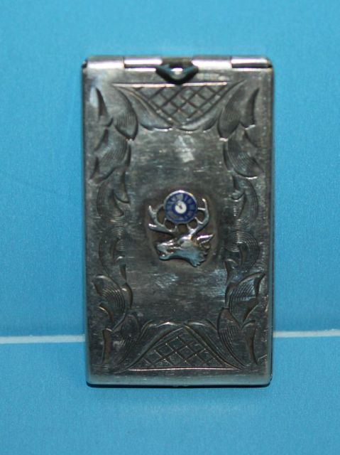 Rare Sterling Enamel Holder for Cigarette Paper