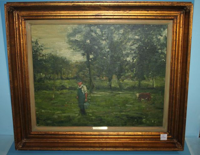 Oil on Canvas "Day Break" signed Alan Flattman, 1946 New Orleans