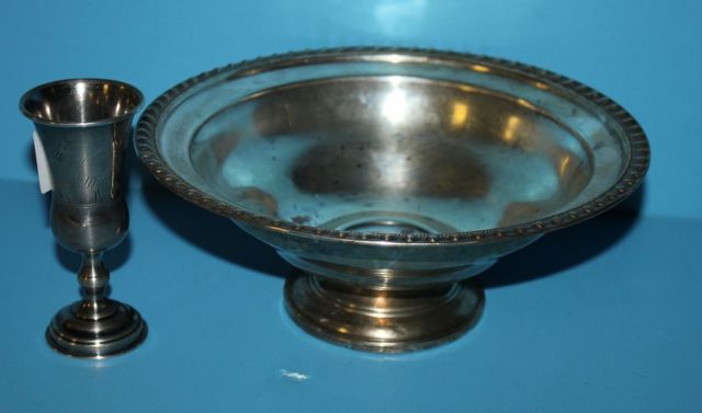 Sterling Compote and Sterling Small Goblet