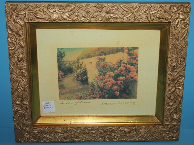"A Time of Roses" Hand Colored Photo by Wallace Nutting