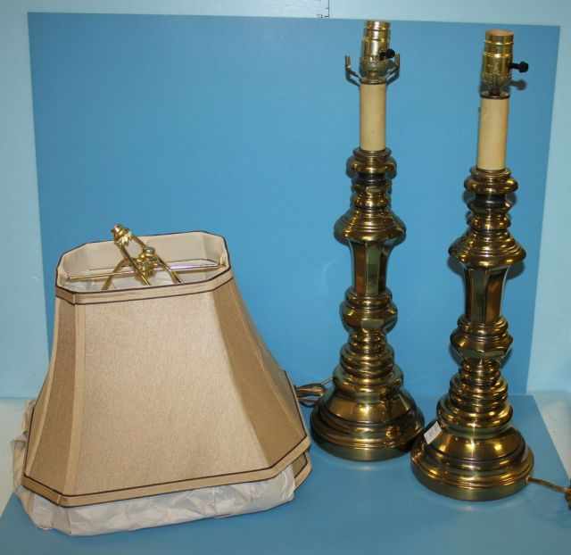 Pair of Brass Lamps