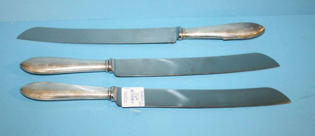 Three Rainard Sheffield England Sterling Carving Knives