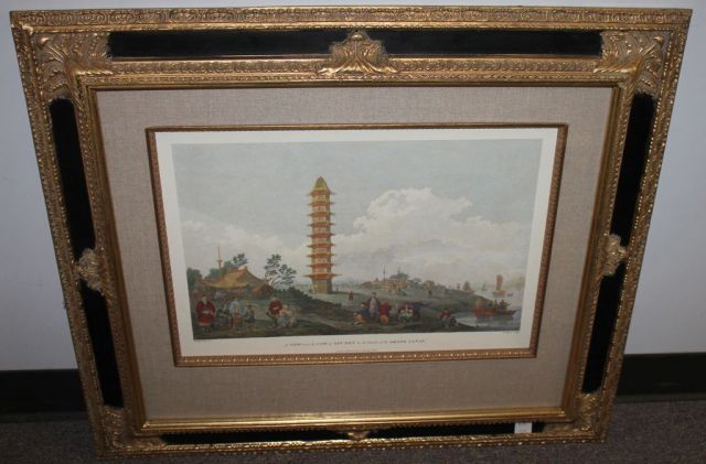 A View Near the City of Lin-Tsin on the Banks of the Grand Canal