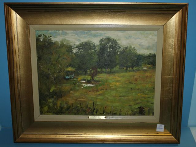 Oil on Masonite "Rainy-Day" signed Alan Flattman, New Orleans