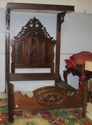 Mid 19th Century Half Teaster Bed