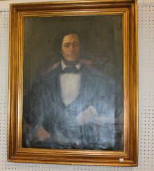 Large 19th Century Oil Painting Of Gentlemen