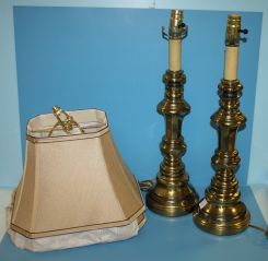 Pair of Brass Lamps