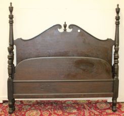 Ribbon Mahogany Full Size Poster Bed