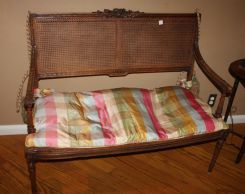 French Louis XVI Beachwood Canape Bench