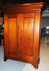 Mid 19th Century Mahogany Empire Armoire