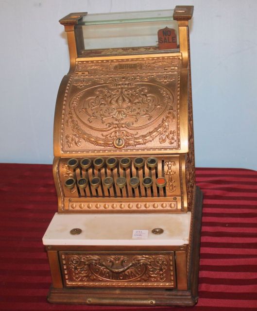 Barber Shop or Candy Store 1910 Brass National Cash Register