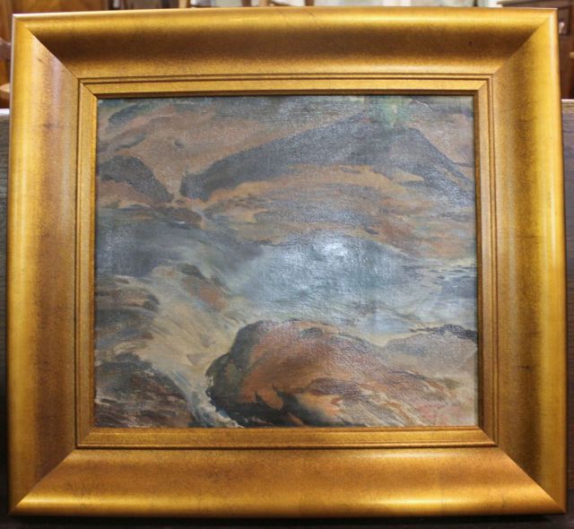 Karl Wolfe (MS Artist) Oil on Canvas of "Rolling River"