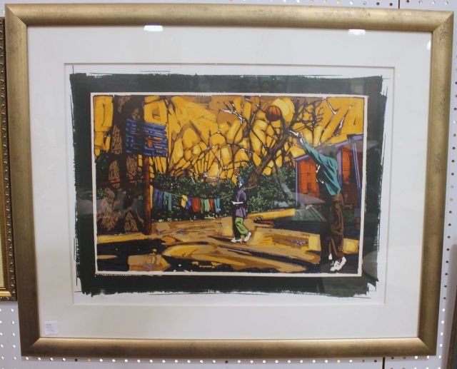H.C. Porter (MS Artist) Limited Edition Print "Basket Ball Players"