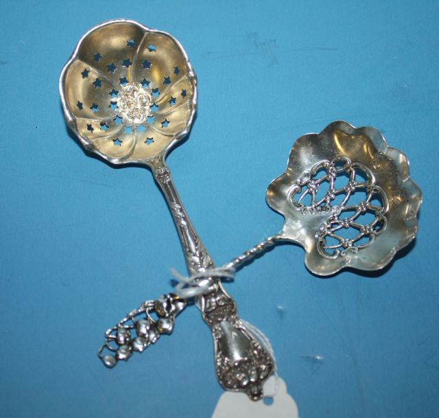 Two Sterling Berry Spoons